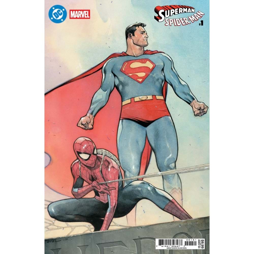 DC MARVEL SUPERMAN SPIDER-MAN #1 (ONE-SHOT) COVER E OLIVIER COIPEL CARD STOCK VARIANT