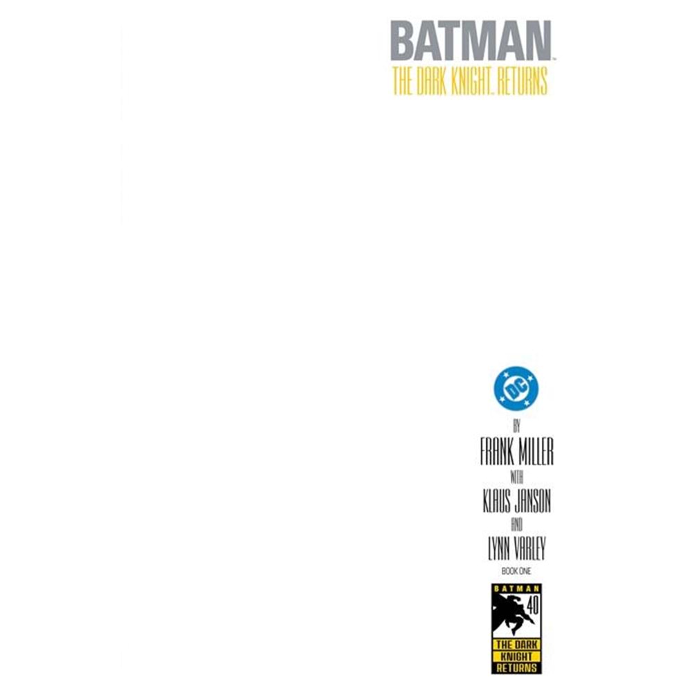 BATMAN THE DARK KNIGHT RETURNS #1 (OF 4) FACSIMILE EDITION COVER E BLANK CARD STOCK VARIANT