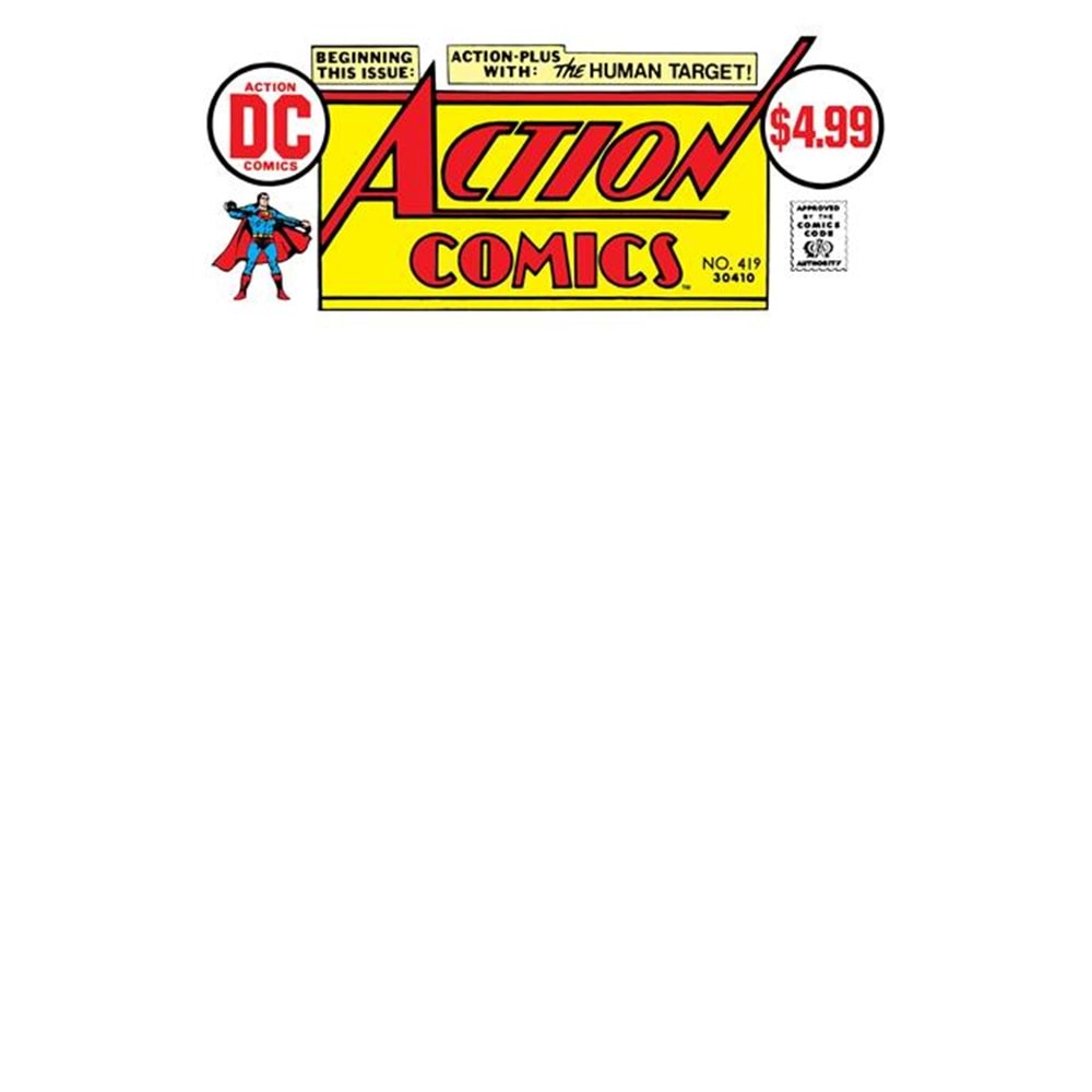 ACTION COMICS #419 FACSIMILE EDITION COVER C BLANK CARD STOCK VARIANT