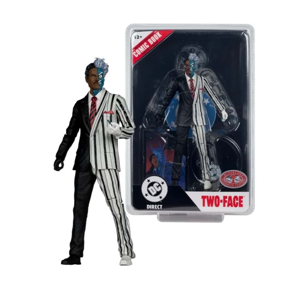 MCFARLANE PAGE PUNCHERS PLATINUM EDITION DC DIRECT BATMAN 89 TWO-FACE 7-INCH FIGURE WITH COMIC