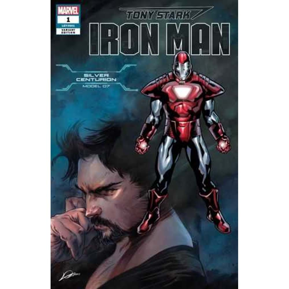 TONY STARK IRON MAN # 1 SILVER CENTURION ARMOR VARIANT