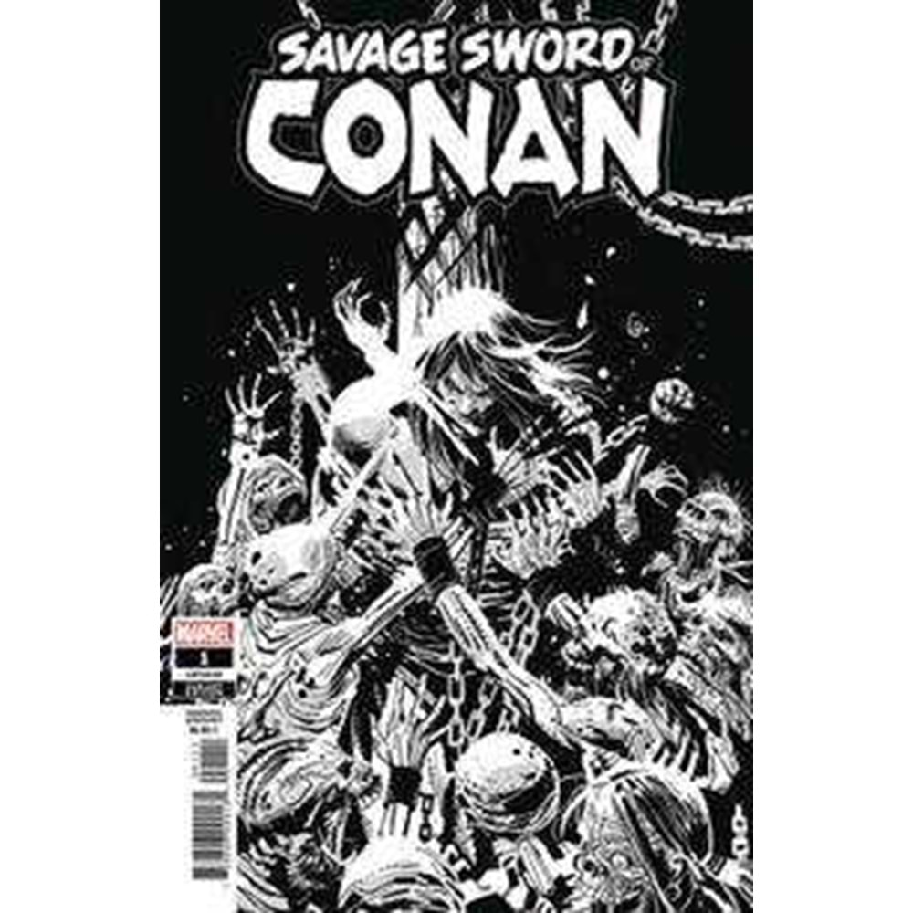 SAVAGE SWORD OF CONAN # 1 1:50 GARNEY BLACK & WHITE VARIANT