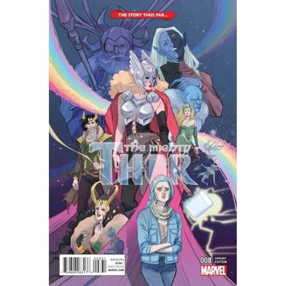 MIGHTY THOR (2015) # 8 SAUVAGE THE STORY THUS FAR VARIANT