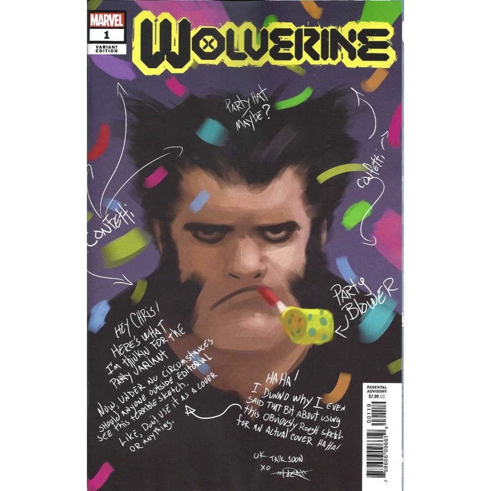 WOLVERINE (2020) # 1 RAHZZAH PARTY SKETCH VARIANT