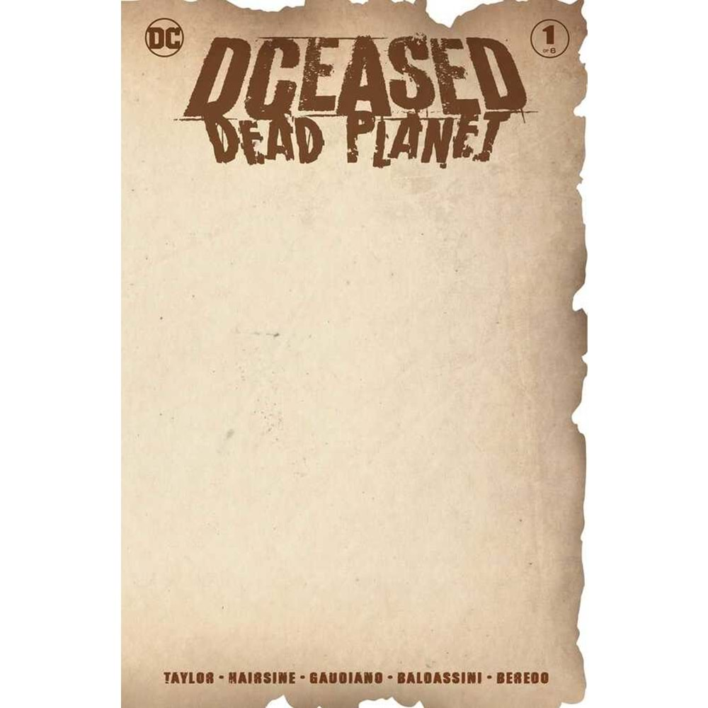 DCEASED DEAD PLANET # 1 BLANK VARIANT