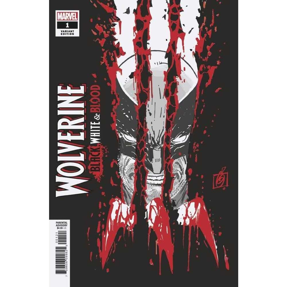 WOLVERINE BLACK WHITE & BLOOD# 1 GARNEY VARIANT