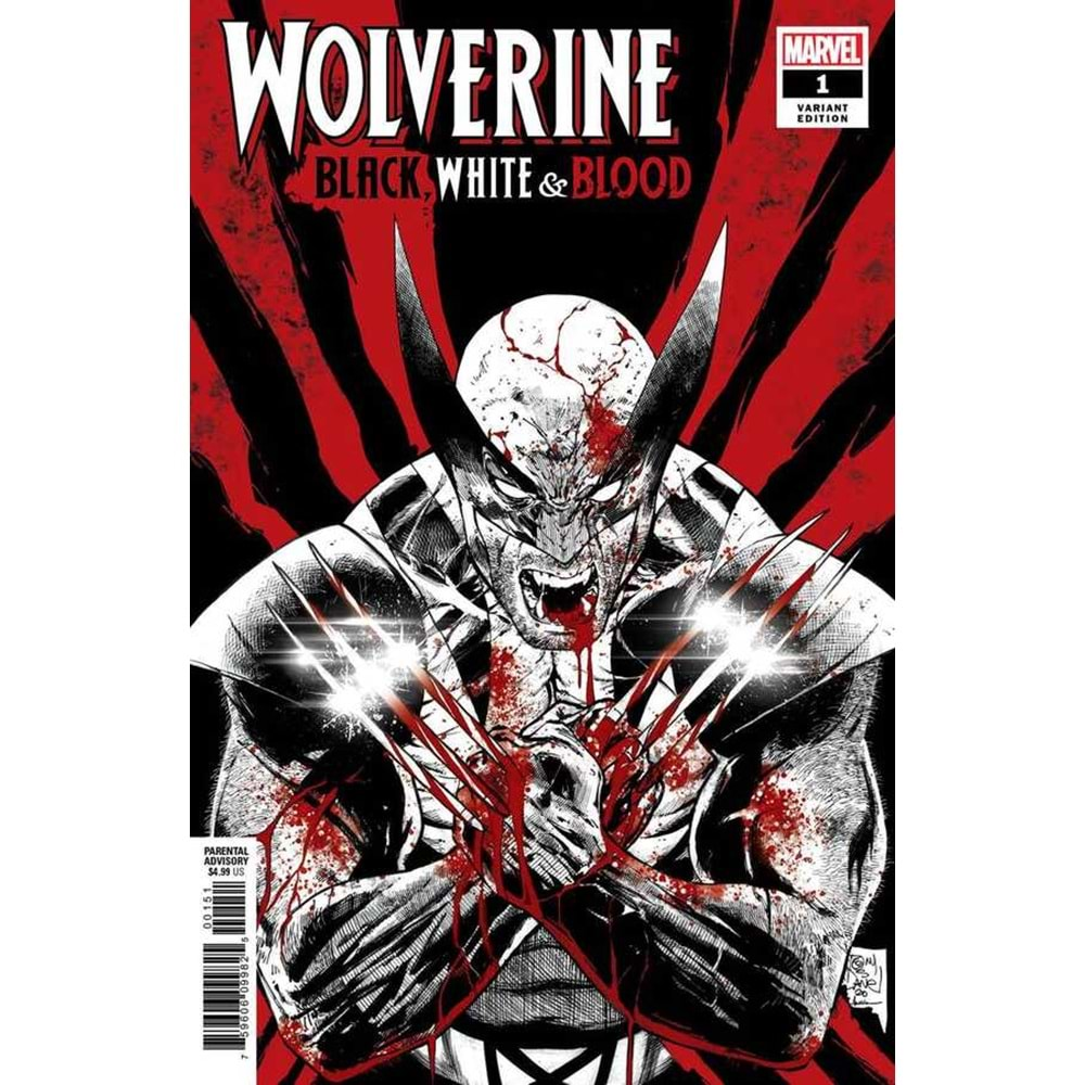 WOLVERINE BLACK WHITE & BLOOD # 1 1:25 TONY DANIEL VARIANT