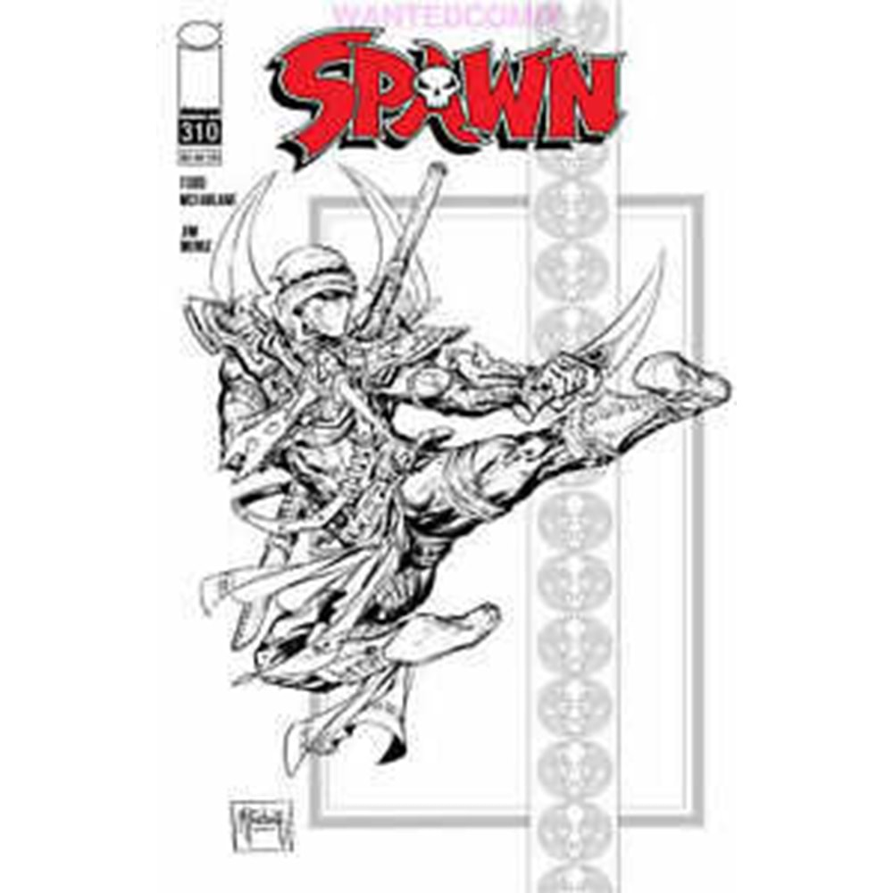 SPAWN # 310 COVER D MCFARLANE BLACK AND WHITE