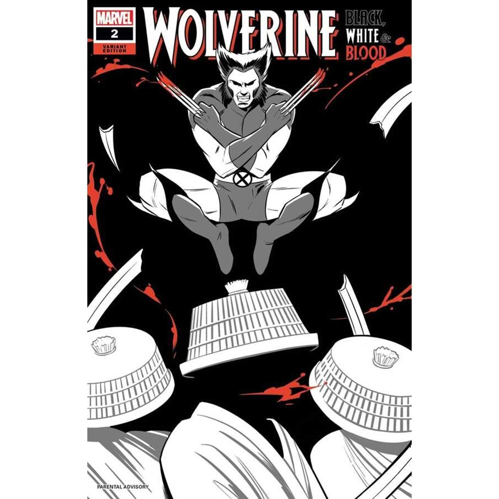 WOLVERINE BLACK WHITE & BLOOD # 2 1:25 BUSTOS VARIANT