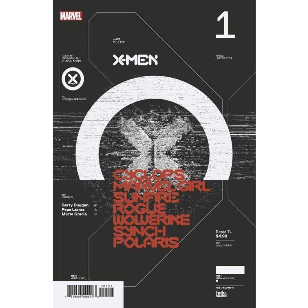 X-MEN (2021) # 1 1:10 MULLER DESIGN VARIANT