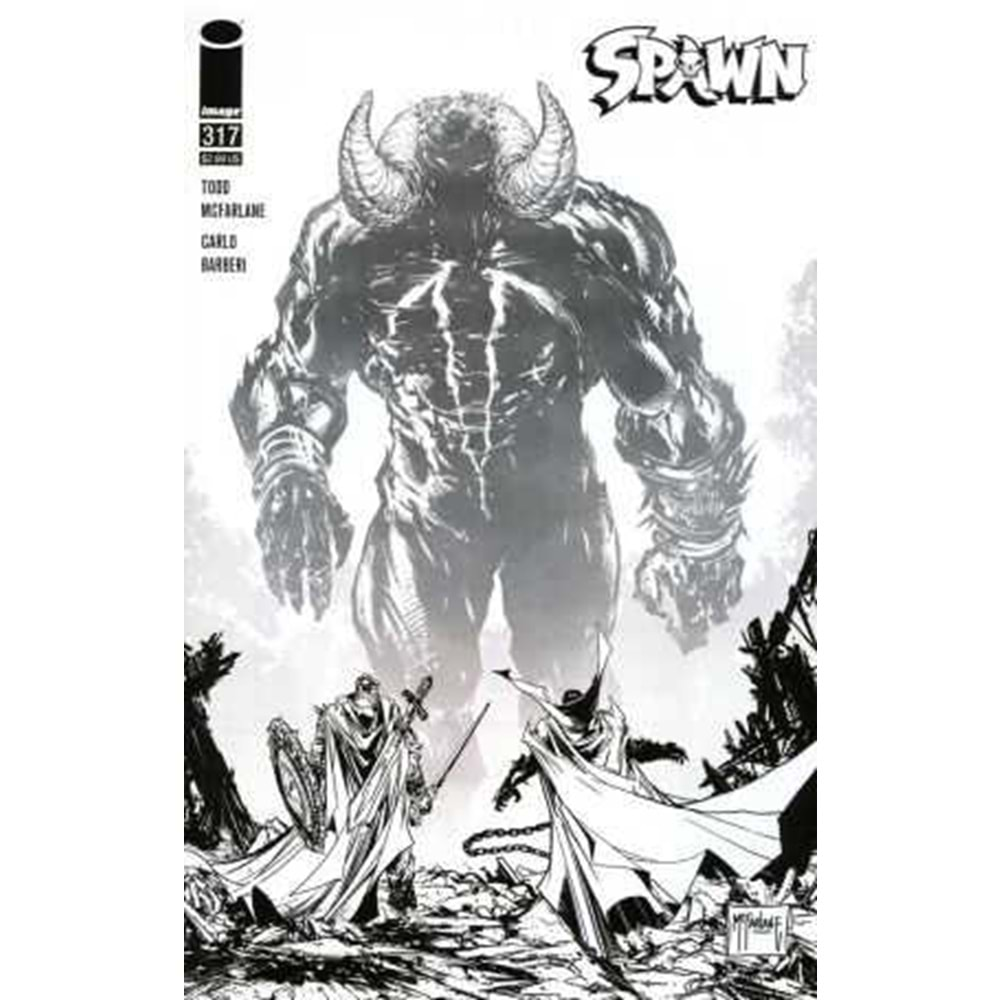 SPAWN # 317 COVER D MCFARLANE BLACK & WHITE VARIANT