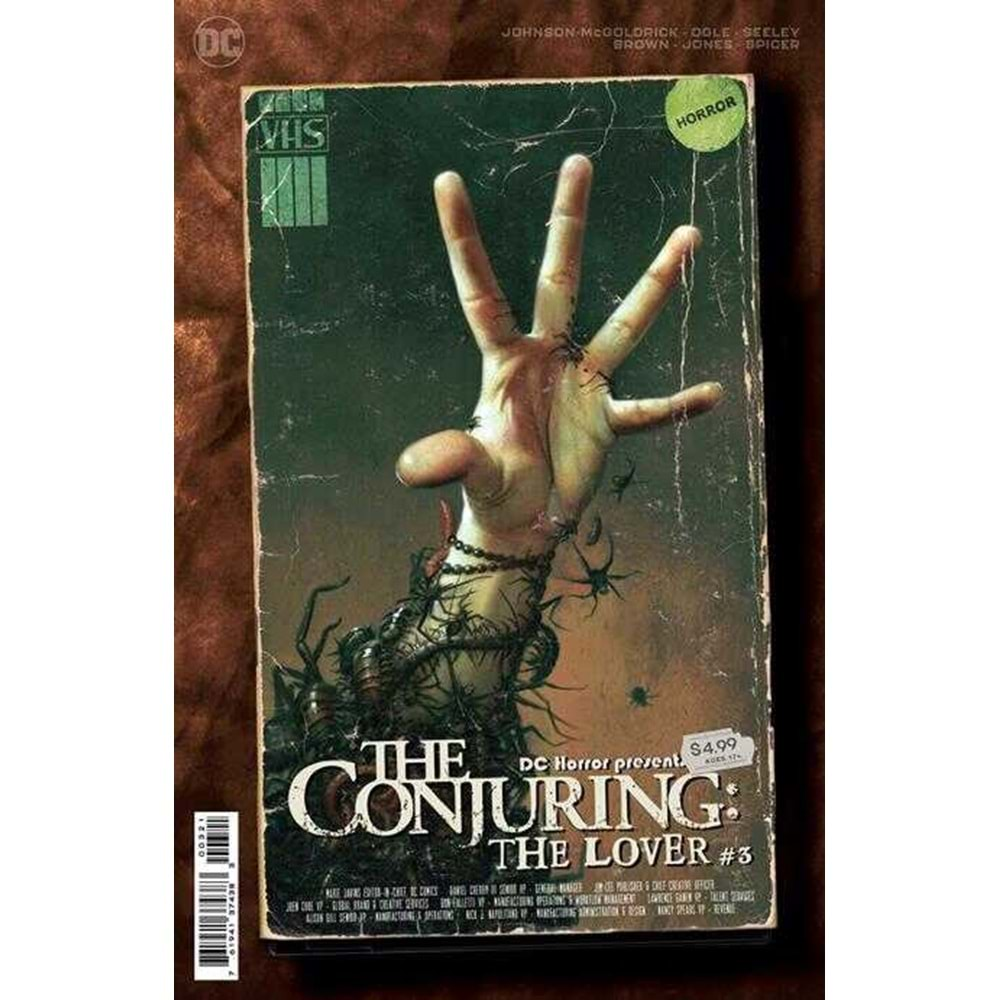 DC HORROR PRESENTS THE CONJURING THE LOVER # 3 (OF 5) COVER B RYAN BROWN MOVIE POSTER CARD STOCK VARIANT