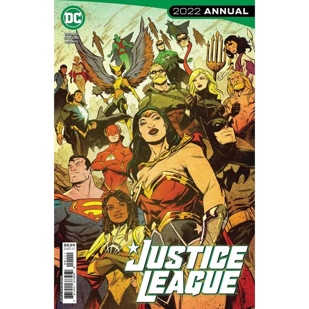 JUSTICE LEAGUE ANNUAL 2022 # 1 COVER A SANFORD GREENE