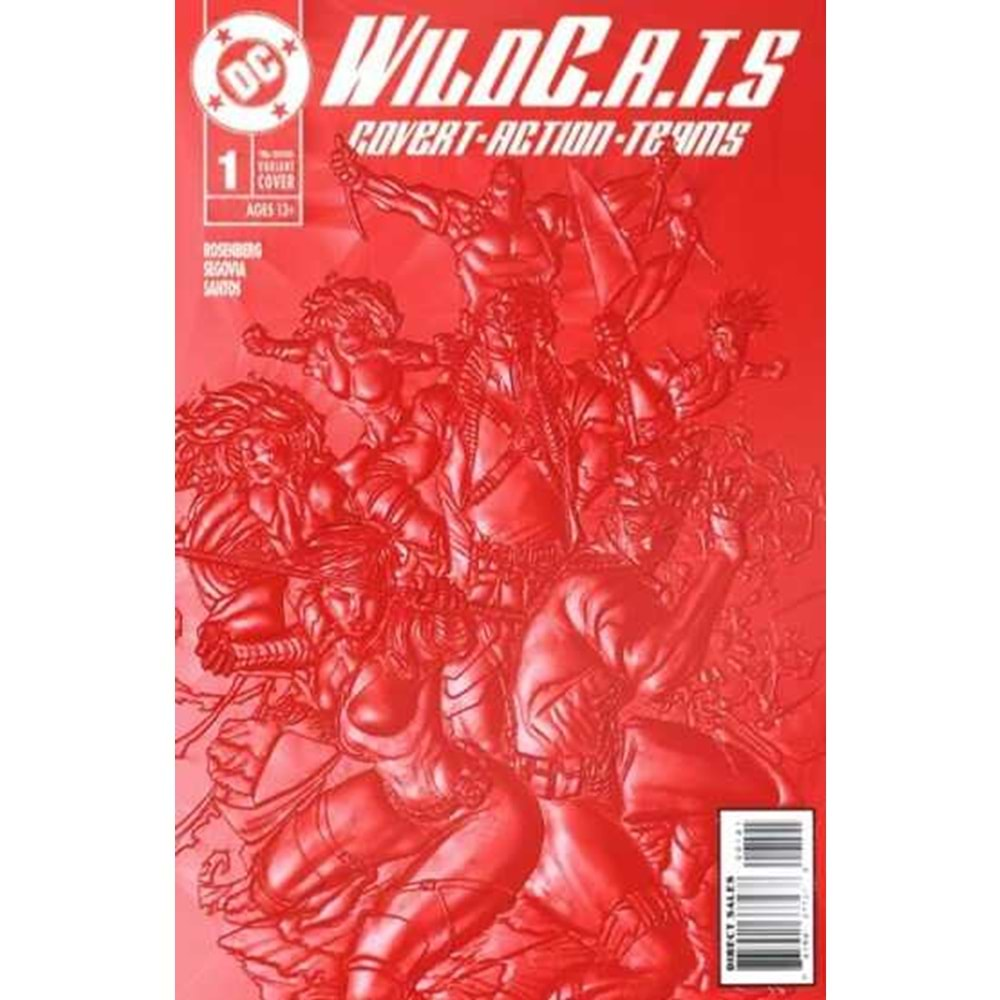 WILDCATS # 1 COVER E BRETT BOOTH & SANDRA HOPE 90S COVER MONTH FOIL MULTI-LEVEL EMBOSSED CARD STOCK VARIANT