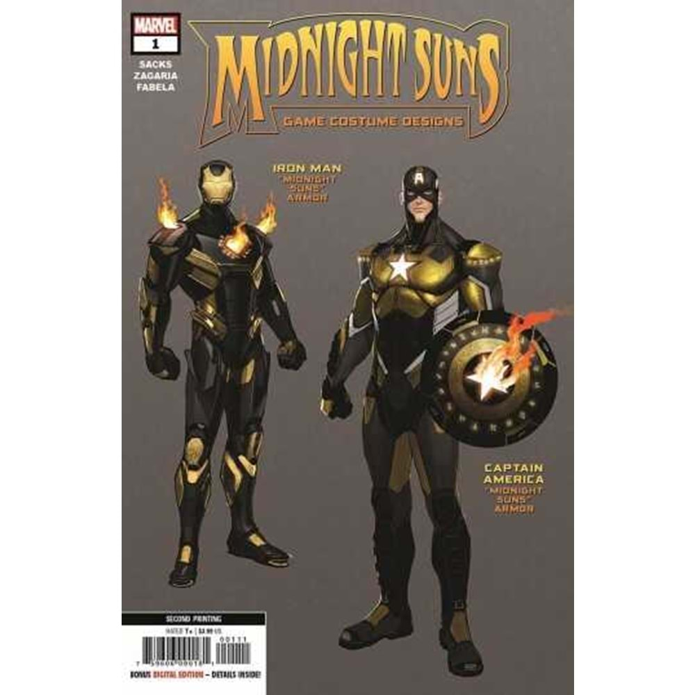 MIDNIGHT SUNS # 1 (OF 5) SECOND PRINTING GAME VARIANT