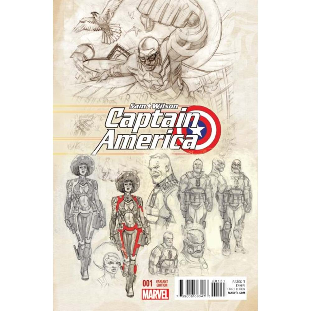 CAPTAIN AMERICA SAM WILSON # 1 1:25 ACUNA DESIGN VARIANT