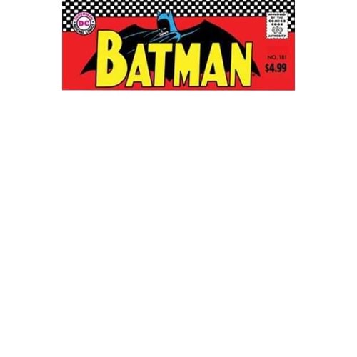 BATMAN # 181 FACSIMILE EDITION COVER C BLANK VARIANT