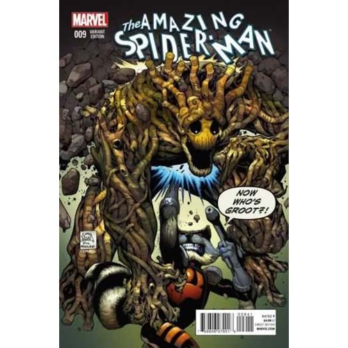 AMAZING SPIDER-MAN (2014) # 9 ROCKET RACCOON AND GROOT VARIANT