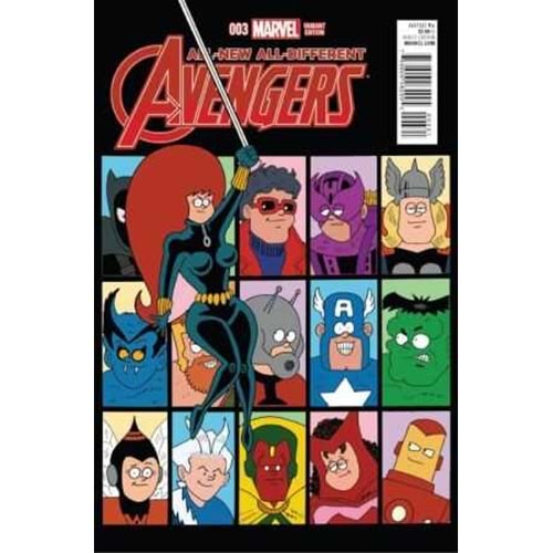 ALL NEW ALL DIFFERENT AVENGERS # 3 1:10 HEMBECK VARIANT