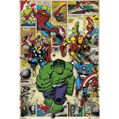 MARVEL HERE COMES THE HEROES POSTER