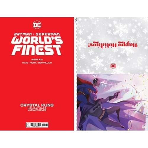 BATMAN SUPERMAN WORLDS FINEST (2022) # 21 COVER C CRYSTAL KUNG DC HOLIDAY CARD SPECIAL EDITION VARIANT