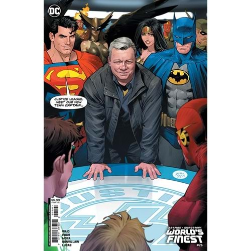 BATMAN SUPERMAN WORLDS FINEST (2022) # 25 COVER G DAN MORA WILLIAM SHATNER CAMEO CARD STOCK VARIANT