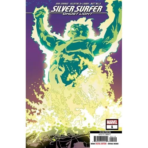 SILVER SURFER GHOST LIGHT # 1 SECOND PRINTING DE LANDRO VARIANT