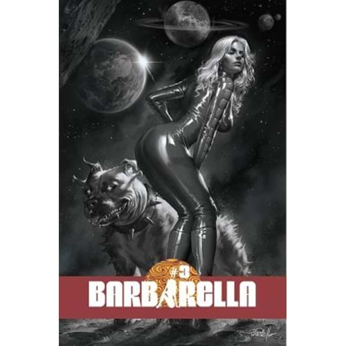 BARBARELLA (2021) # 3 COVER F 1:10 PARRILLO BLACK AND WHITE VARIANT