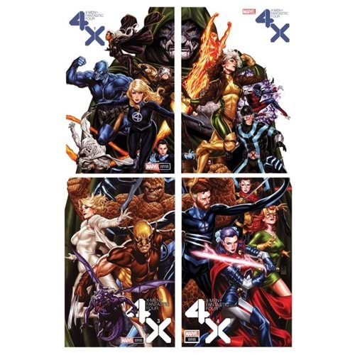 X-MEN FANTASTIC FOUR (2020) # 1-4 BROOKS CONNECTING VARIANT TAM SET