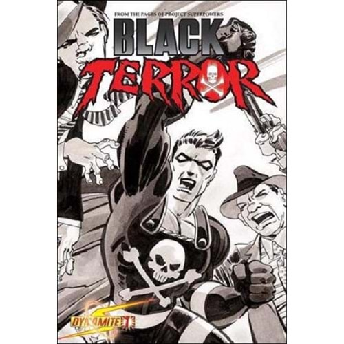 BLACK TERROR (2008) # 1 1:20 TIM SALE BLACK AND WHITE VARIANT