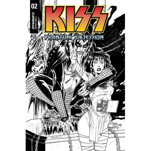 KISS PHANTOM OBSESSION # 2 COVER I 1:30 SEELEY BLACK&WHITE