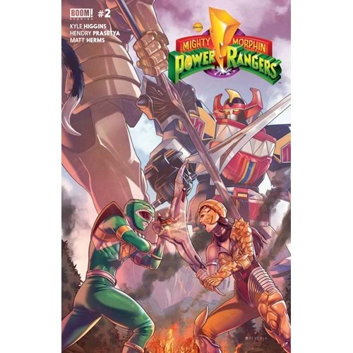 MIGHTY MORPHIN POWER RANGERS # 2 COVER A CAMPBELL