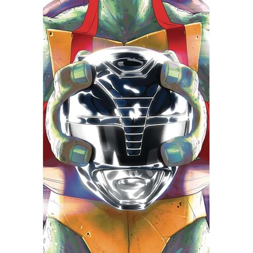 MIGHTY MORPHIN POWER RANGERS TEENAGE MUTANT NINJA TURTLES # 5 RAPHAEL MONTES HELM VARIANT