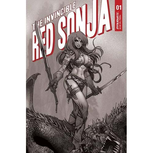 INVINCIBLE RED SONJA # 1 1:7 MORITAT B&W FOC VARIANT