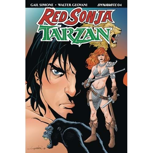 RED SONJA TARZAN # 4 COVER A LOPRESTI