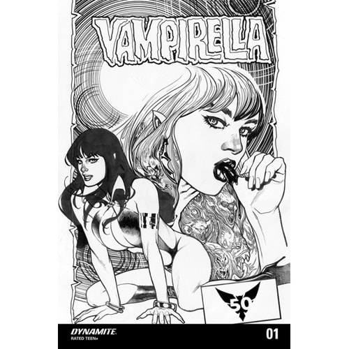 VAMPIRELLA (2019) # 1 1:20 HUGHES BLACK&WHITE