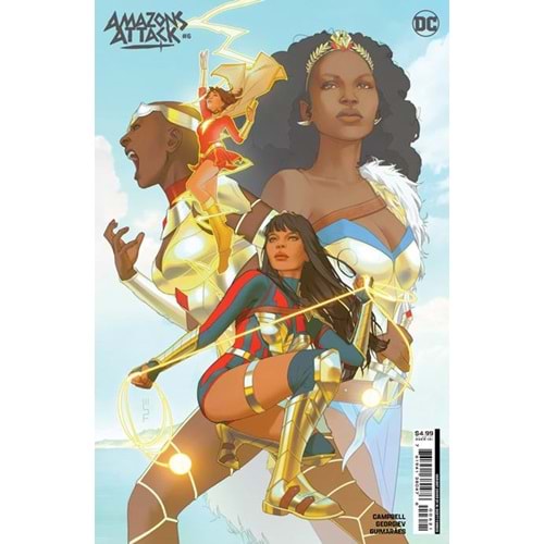 AMAZONS ATTACK # 6 COVER B W SCOTT FORBES CARD STOCK VARIANT