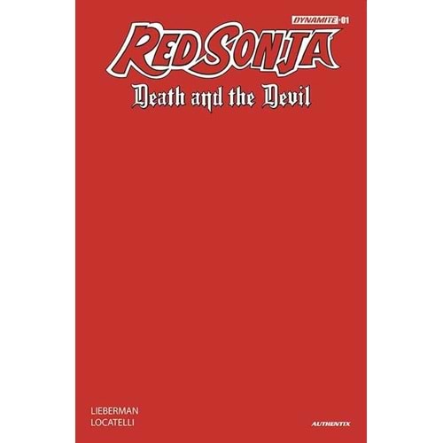 RED SONJA DEATH AND THE DEVIL # 1 COVER T FOC RED BLANK