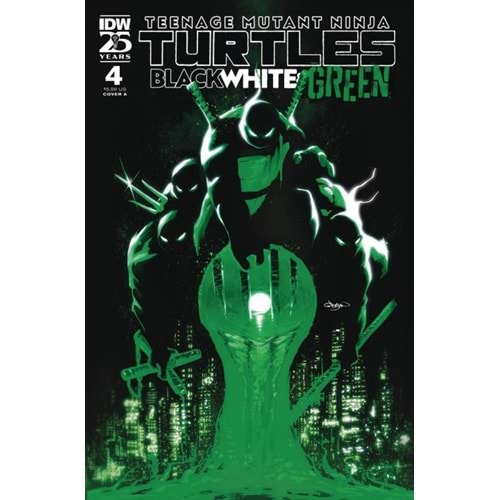 TMNT BLACK WHITE & GREEN # 4 COVER A GLEASON