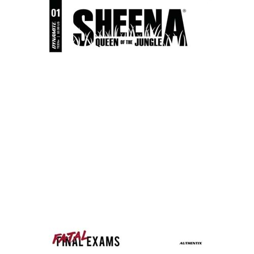 SHEENA QUEEN OF THE JUNGLE FATAL EXAMS # 1 COVER E BLANK