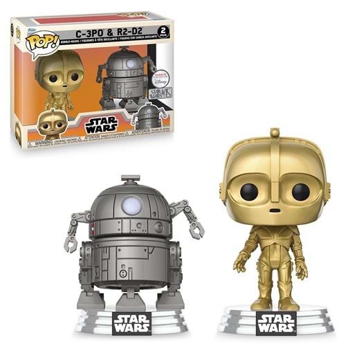 FUNKO POP STAR WARS CONCEPT C-3PO & R2-D2 EXCLUSIVELY AT DISNEY 2 PACK BOBBLE HEADS
