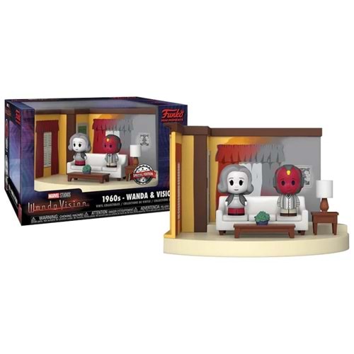 FUNKO MINI MOMENTS MARVEL STUDIOS WANDAVISION 1960S WANDA VISION LIVING ROOM SPECIAL