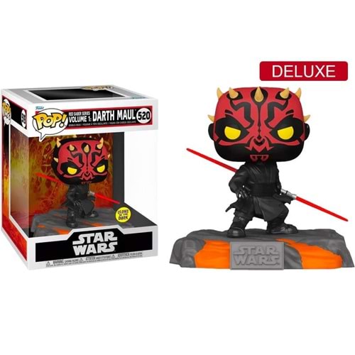 FUNKO POP DELUXE STAR WARS RED SABER SERIES VOLUME 1 DARTH MAUL GLOWS IN THE DARK 520