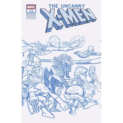 UNCANNY X-MEN (2024) # 13 1:50 CHRIS GIARRUSSO CONNECTING BLUE LINE SKETCH VARIANT