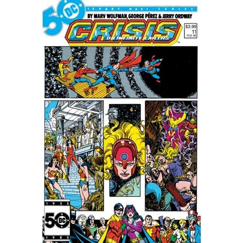 CRISIS ON INFINITE EARTHS # 11 (OF 12) FACSIMILE EDITION COVER A GEORGE PEREZ