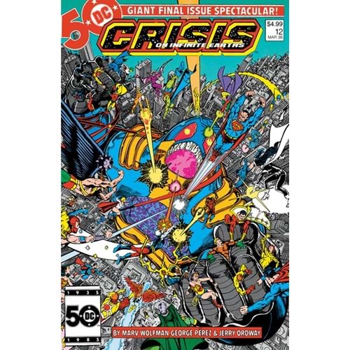 CRISIS ON INFINITE EARTHS # 12 (OF 12) FACSIMILE EDITION COVER A GEORGE PEREZ