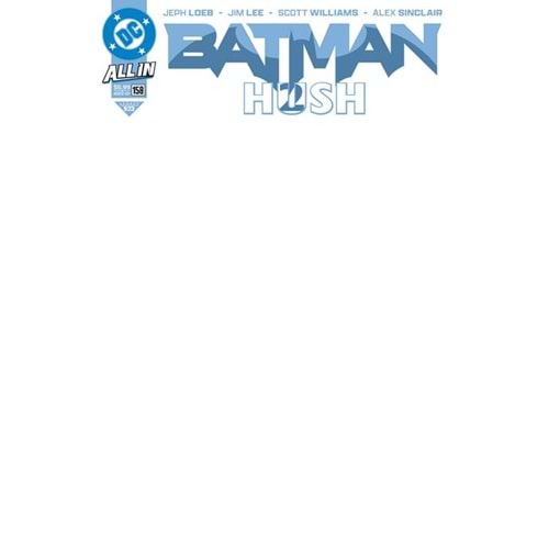 BATMAN (2016) # 158 COVER H BLANK VARIANT