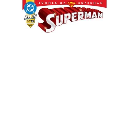 SUPERMAN (2023) # 25 COVER G BLANK CARD STOCK VARIANT