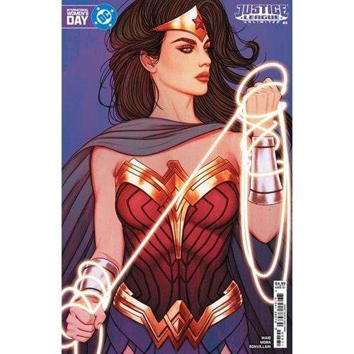 JUSTICE LEAGUE UNLIMITED # 5 COVER E JENNY FRISON INTERNATIONAL WOMENS DAY WONDER WOMAN CARD STOCK VARIANT