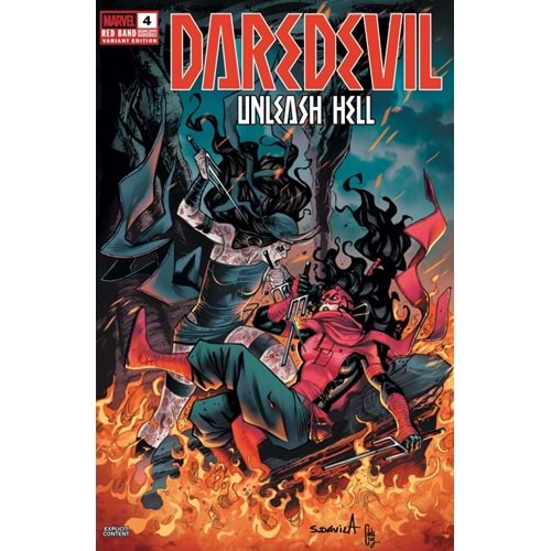 DAREDEVIL UNLEASH HELL RED BAND # 4 (OF 5) SERGIO DAVILA VARIANT (POLYBAGGED)